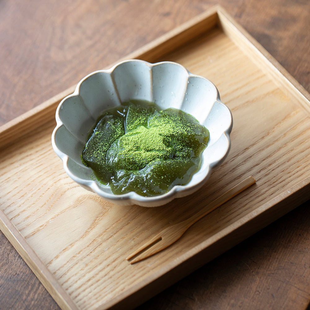 京甘味 文の助茶屋 本生わらびもち 抹茶好日