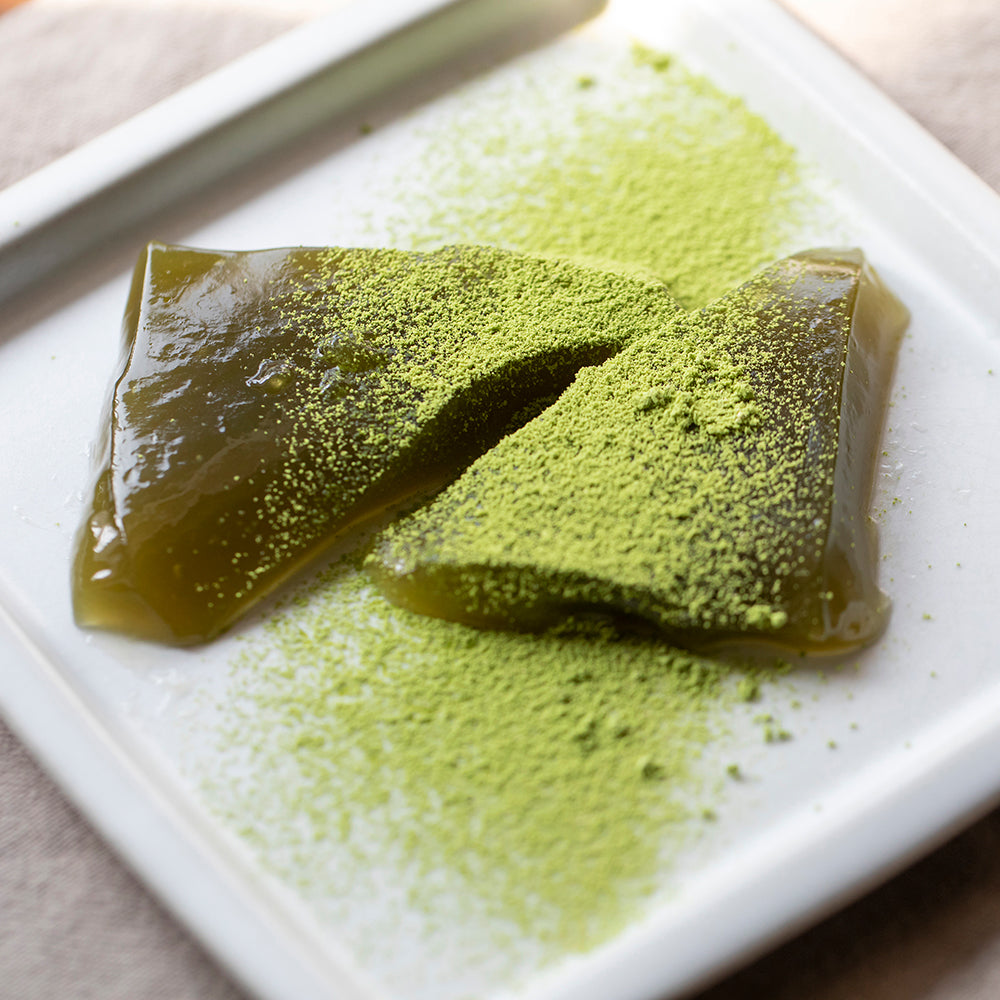 京甘味 文の助茶屋 本生わらびもち 抹茶好日