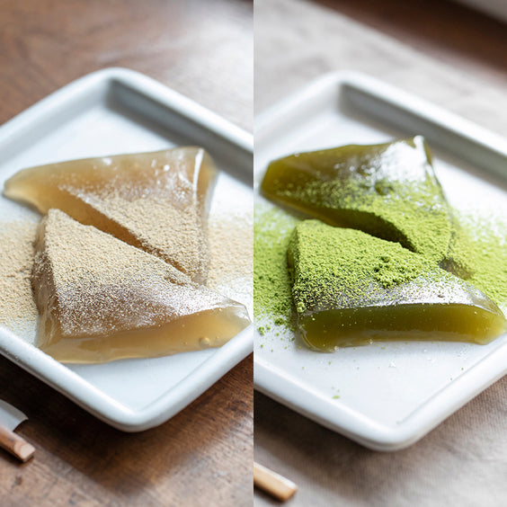 京甘味 文の助茶屋 本生わらびもち 好日・抹茶好日 2種